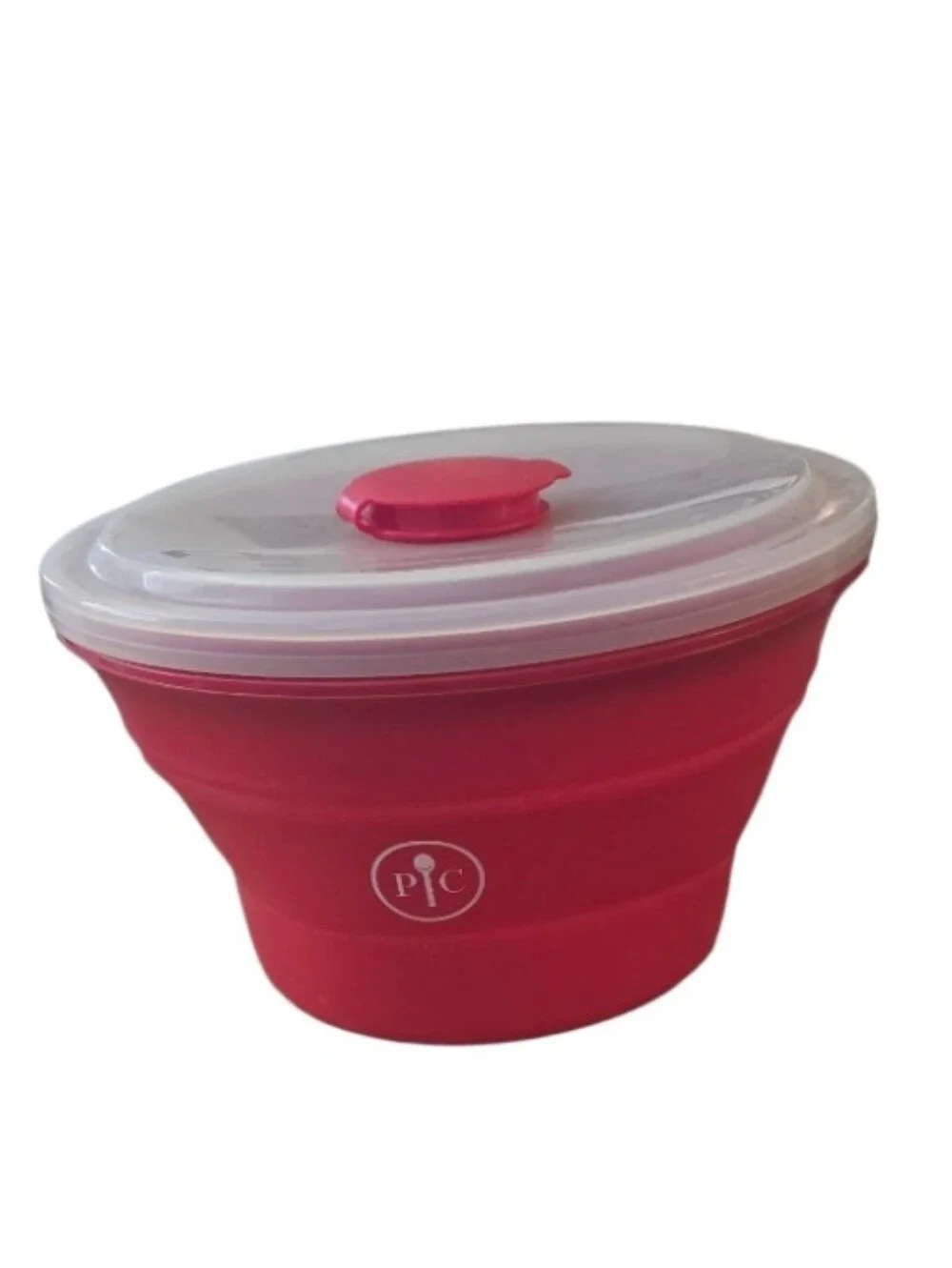 Pampered Chef Red Collapsible Silicone Popcorn Maker